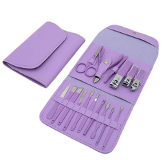 16 pcs Manicure Set Professional Nail Clippers Pedicure Kit, Stainless Steel Nail Care Tools Grooming Kit, Nail Cutter Set & Nail Cutter Kit