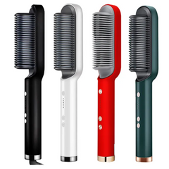 Hair Straightening Brush For Girls Electric Hair Straightener Curler Heating Styling Comb Straightening and Curling Hair.