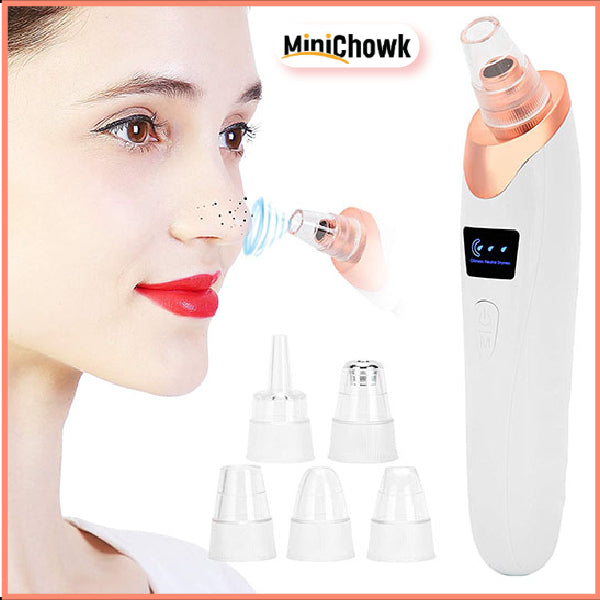 5-in-1 Blackhead remover, blackhead remover machine, derma suction, pimple acne remover, blackhead vacuum machine, dust remover.