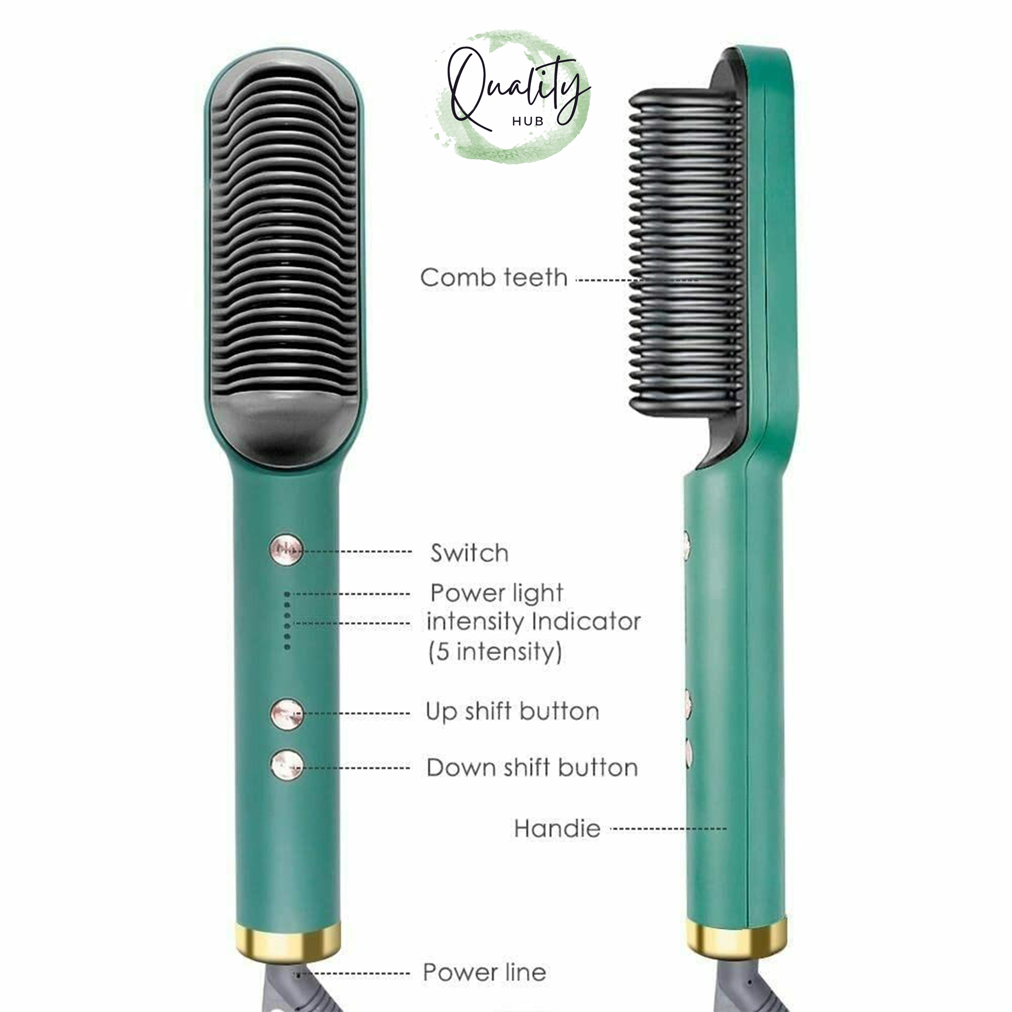 Hair Straightening Brush For Girls Electric Hair Straightener Curler Heating Styling Comb Straightening and Curling Hair.